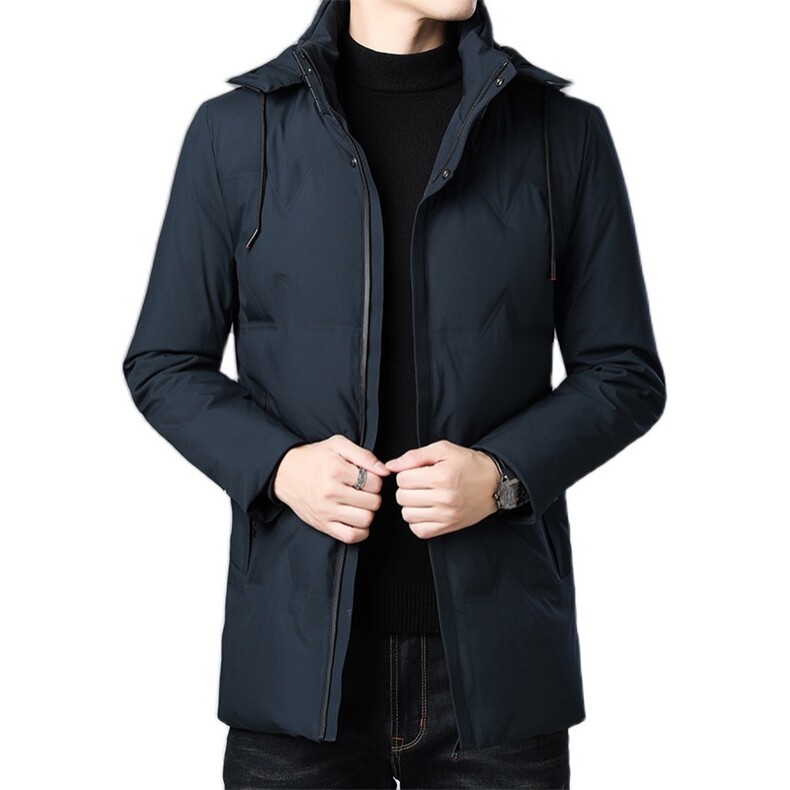 XS98208冬季男士羽绒服男装连帽中长款白鸭绒潮流加厚保暖P220,男装羽绒服,电商B360