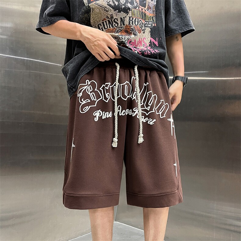 抖音品质260克重磅发泡纯棉短裤XDK235-P45-控68,男装牛仔裤,电商B370