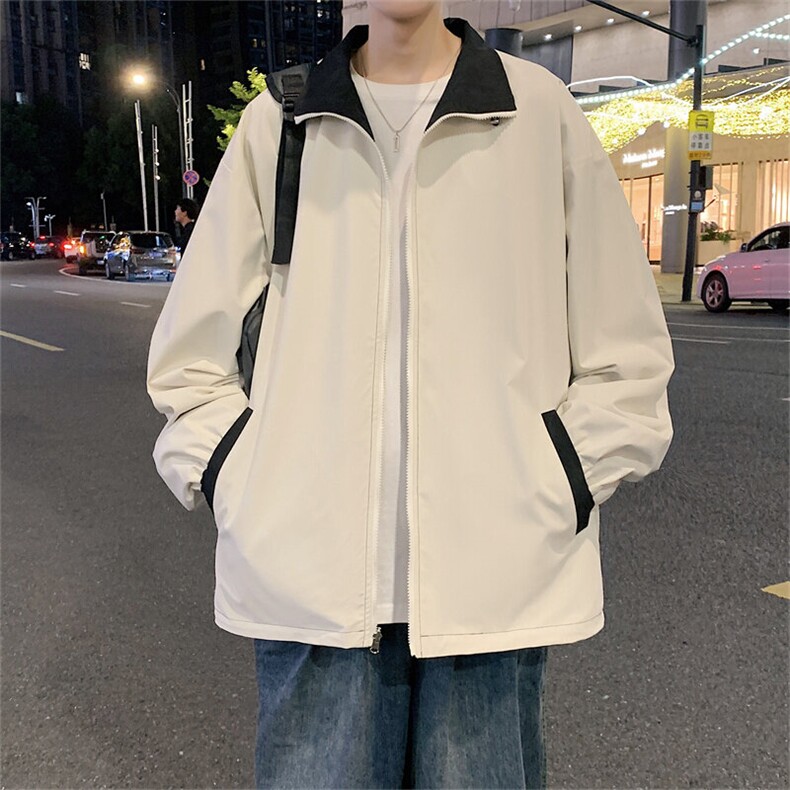 现货户外夹克男双面穿立领上衣外套支持二开JK836-P60,男装夹克,电商B306