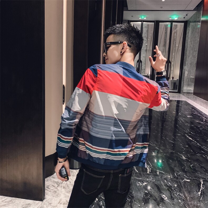 社会风春秋格子修身韩版夹克B297-1359-P70,男装夹克,电商B297