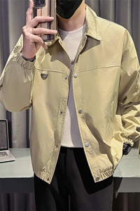 新款社会小伙秋冬男时尚工装夹克男店主外套JK802-P78 控128 卡其图片