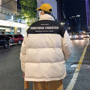 港风 23冬季时尚百搭宽松字母印花潮流棉服外套MY6250特批85控138图片