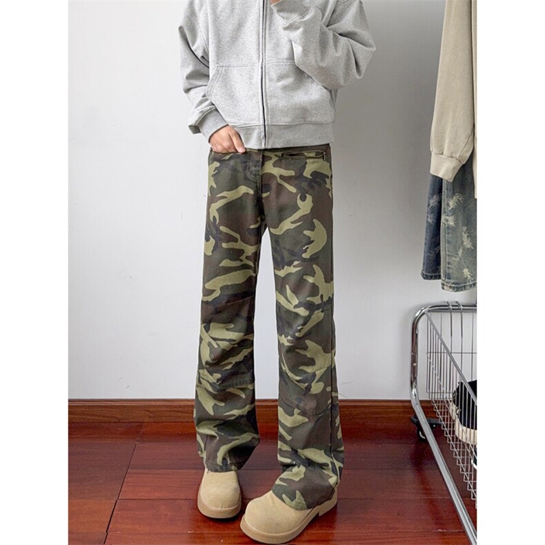 B221美式ins高街暗黑多口袋修身工装牛仔裤LK24156-P65控88,男装牛仔裤,电商B221