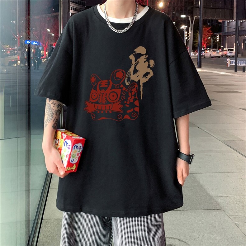 电商DSA028-DT22KG09 棉 P20 2023新款圆领印花短袖男 控38图片