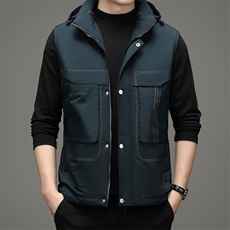 新款2023冬季商务休闲羽绒服中年男士立领马甲外套男ZS22101-P190，男装背心/马甲，电商B212（原钱塘6029）
