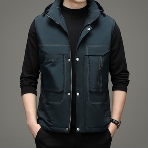 新款2023冬季商务休闲羽绒服中年男士立领马甲外套男ZS22101-P190图片