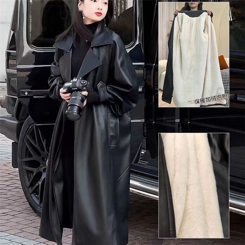 加绒加厚皮衣外套女2024秋冬季新款毛茸茸皮毛一体大衣保暖棉衣女，女装皮衣，红依娜