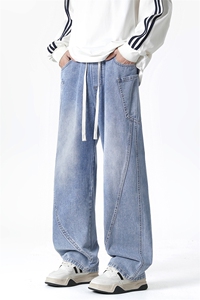 【现货】2025年秋季新款美式复古工装口袋拼接宽松直筒裤818-P50图片
