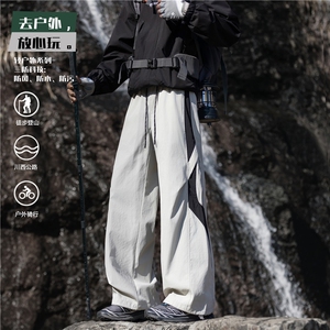 抖音品质美式拼接拉链设计休闲伞兵冲锋裤B315-K25490-特p35控68图片