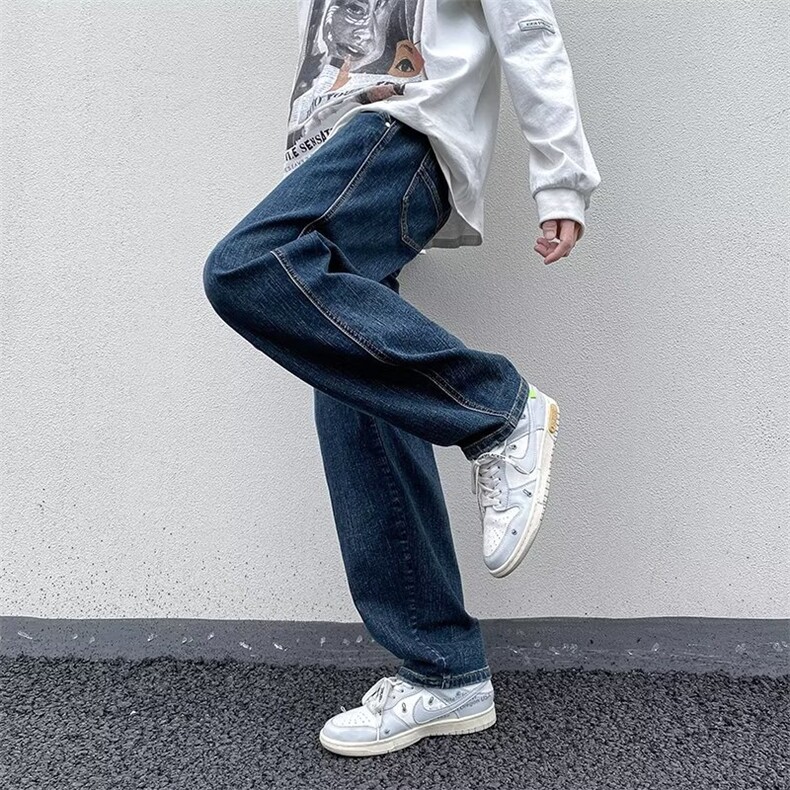 美式牛仔裤男春秋新款休闲直筒裤NB45P45,男装牛仔裤,星座1116-2