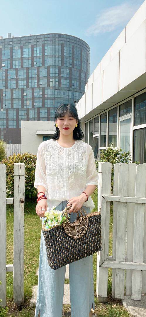 纯苎连衣裙小衫裤子裙子衬衣 时尚风 风淑女风休闲风，女装连衣裙，川哲