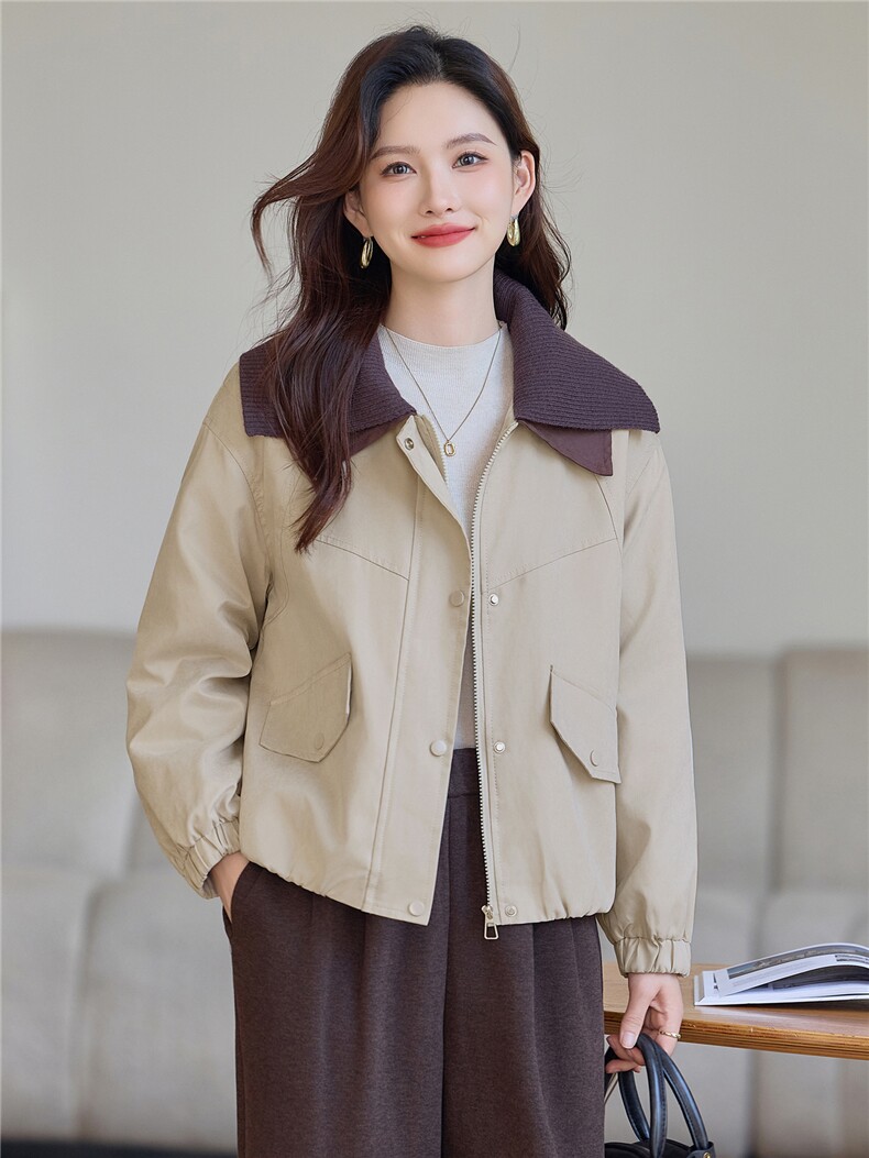 现货!2025年冬季时尚双层大翻领加厚加绒宽松棉外套,女装棉衣/棉服,依恋蒂丝