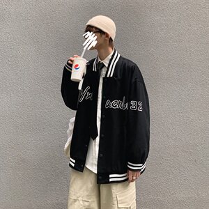 男新款宽松百搭刺绣外套n棒球服INS上衣G09图片