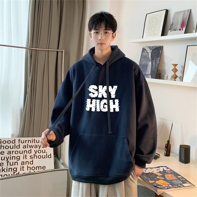 抖音品质秋季320G华棉男士连帽大码印花卫衣WYH2478-P45控68,男装卫衣,电商B370