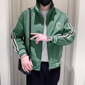 hansbenny秋冬季日系拉链立领卫衣男装外套纯棉毛圈复古风潮牌男图片
