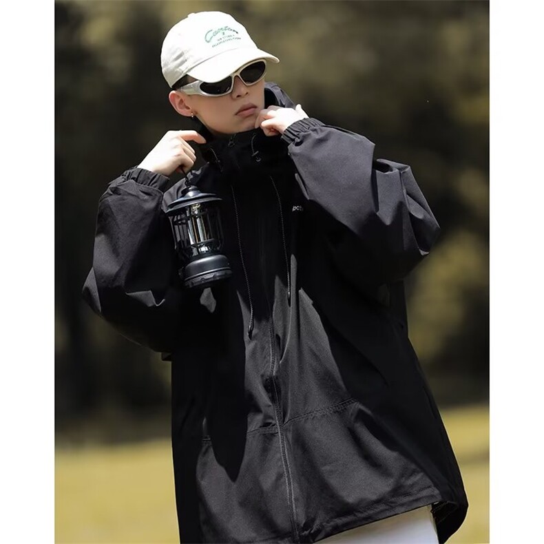 户外防风防水冲锋衣外套男春秋式工装机能风登山服夹克W182-P65,男装夹克,星座1109-3