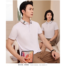 夏季商务团服定制LOGO冰丝200克冰氧棉POLO衫男女同款上衣D662P26，男装Polo衫，星座1602B（原101B-1）