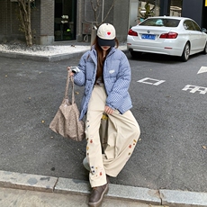 2025年新款高街字母刺绣设计感棉衣女冬季宽松小个子情侣棉服外套，男装棉衣，星座218-8