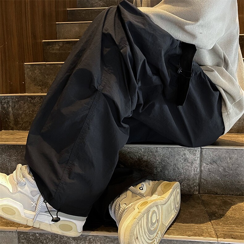 工装裤男日系复古高街痞帅冲锋裤多口袋降落伞休闲长裤K7311-P35,男装休闲裤,星座512-3