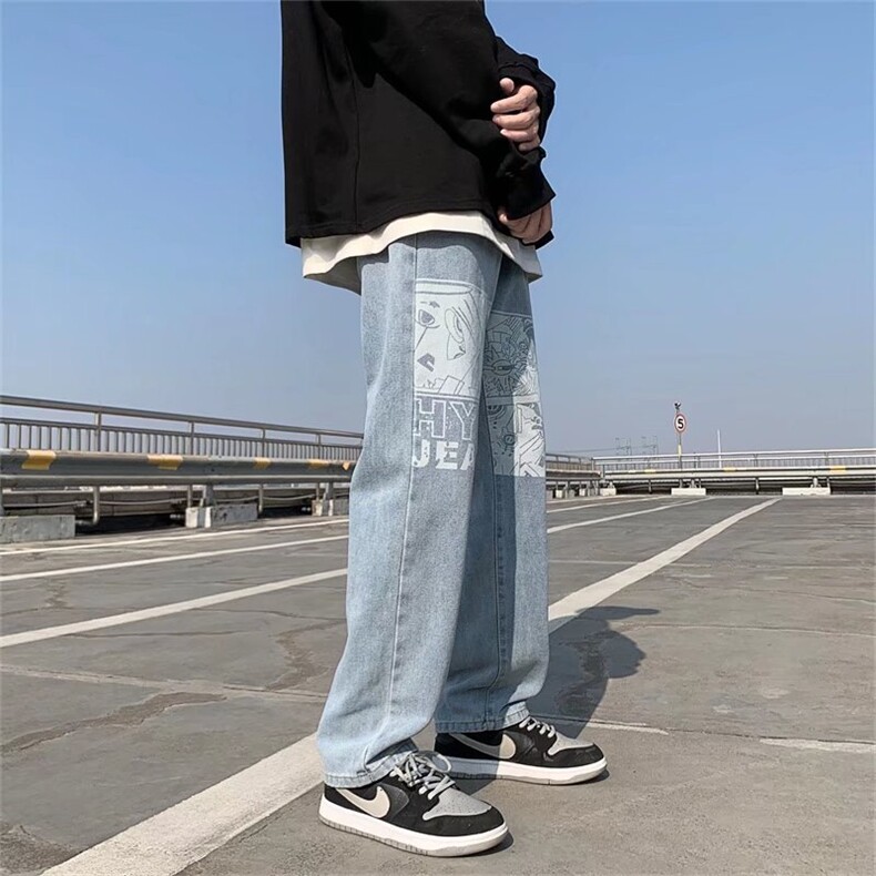 牛仔裤男宽松直筒裤K7011P40,男装牛仔裤,星座1116-2