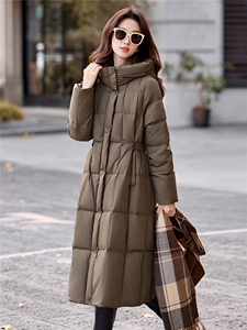 现货2025冬季新款肌理感白鸭绒羽绒服女设计感时尚连帽加厚外套图片