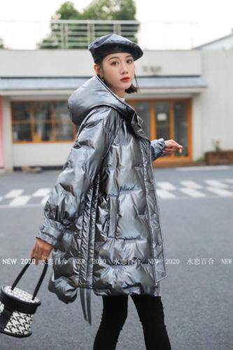 刺绣中长款羽绒服90绒，女装羽绒服，水恋百合