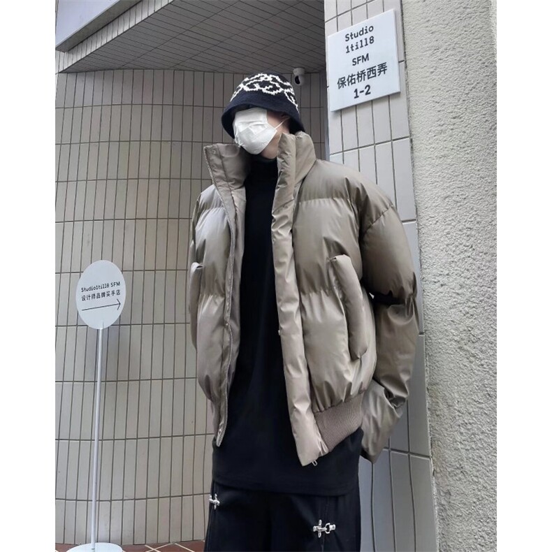 简约立领短款棉服外套男宽松冬季加厚休闲短款棉衣Y8145P90,男装棉衣,星座1116-2