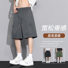 现货夏季工装短裤男ins潮牌休闲百搭潮流痞帅五分裤D02513-P43，男装牛仔裤，星座308B-2