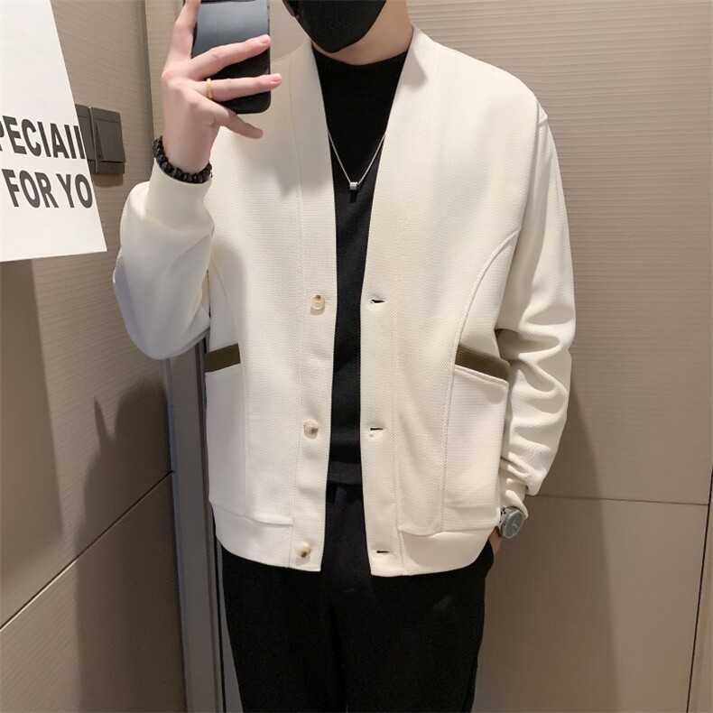 现货2025春季社会小伙开衫卫衣男帅气针织外套W13P68控98，女装短外套，电商B276A