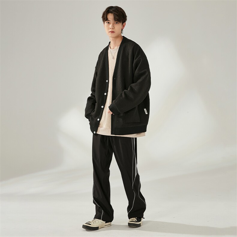 M-6XL提花秋季新款大码针织开衫毛线卫衣XZ109-W02043-P55,男装卫衣,星座109