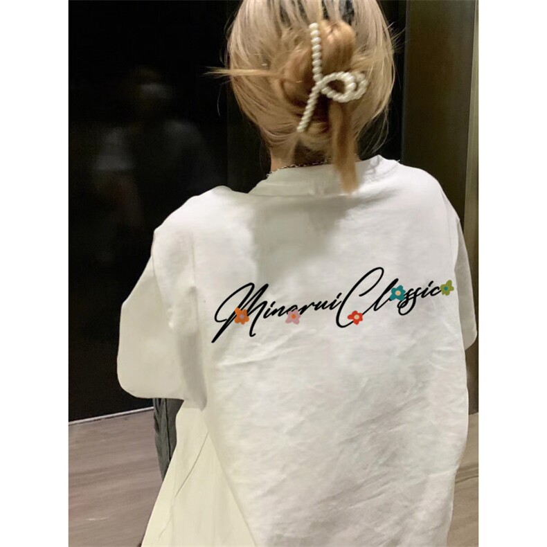 T0664-P25花花字母纯棉印花短袖男女同款情侣款，男装T恤，星座617A-2