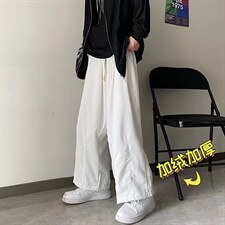 美式复古灯芯绒加绒裤子男ins潮牌秋冬A388P40图片