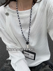 XZ809A/SYR54/特P24/控48大蛇纹设计感领口长袖T恤卫衣，男装T恤，星座809A(原222-1)