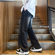 XZ616秋季新款重磅设计感贴标分割牛仔休闲裤TY1010特P65控78，男装休闲裤，星座512A（原616）
