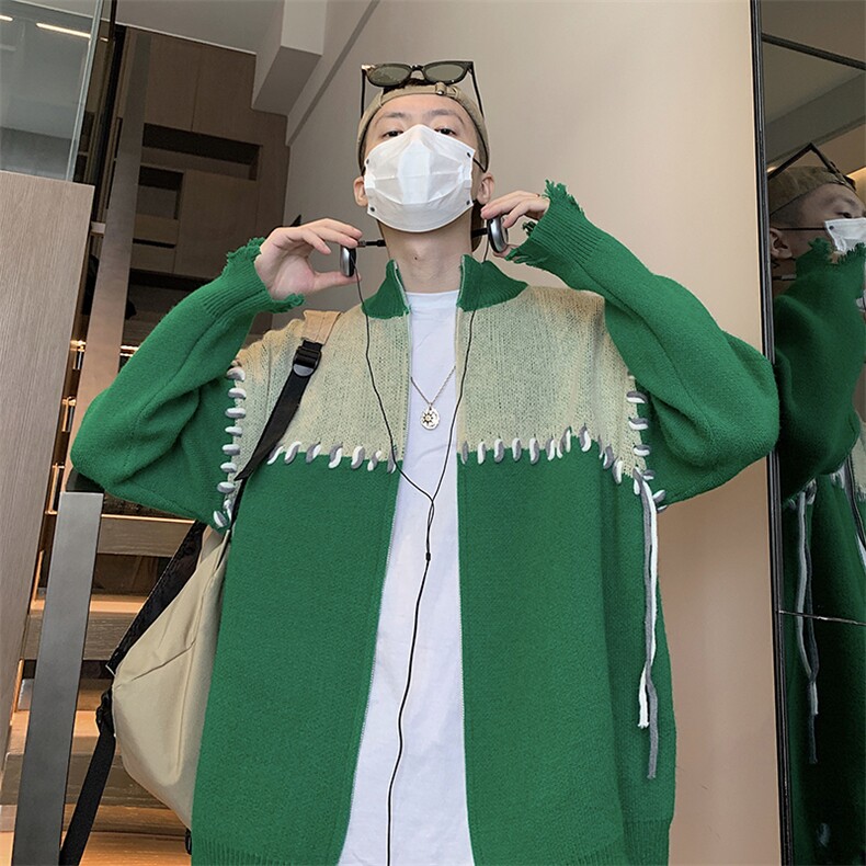 秋冬~现货立领毛衣开衫男装休闲针织外套XZ716A-1-M276P75,男装针织衫/毛衣,星座716A-1（原星座815）