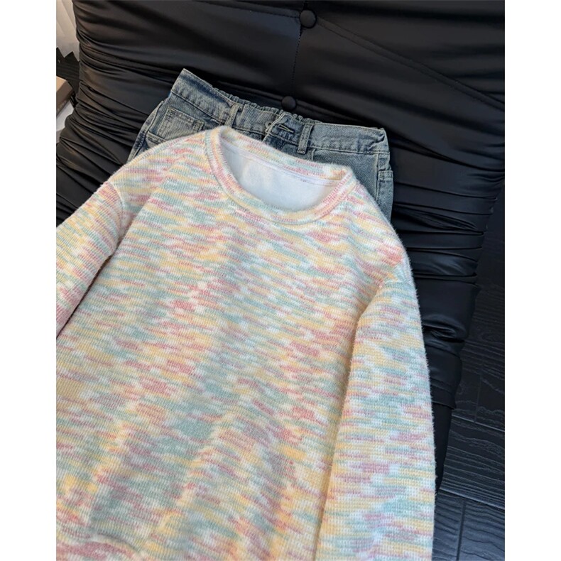 YK86149-P38加绒P43聚酯纤维彩色圆领卫衣男款,男装卫衣,电商A086-1