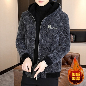 秋冬福利款毛呢大衣短款连帽休闲加厚夹克外套上衣男D38P125