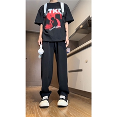 抖音品质夏季潮流修身垂感小脚西裤休闲裤B315-K24125-特p30控58，男装休闲裤，电商B315