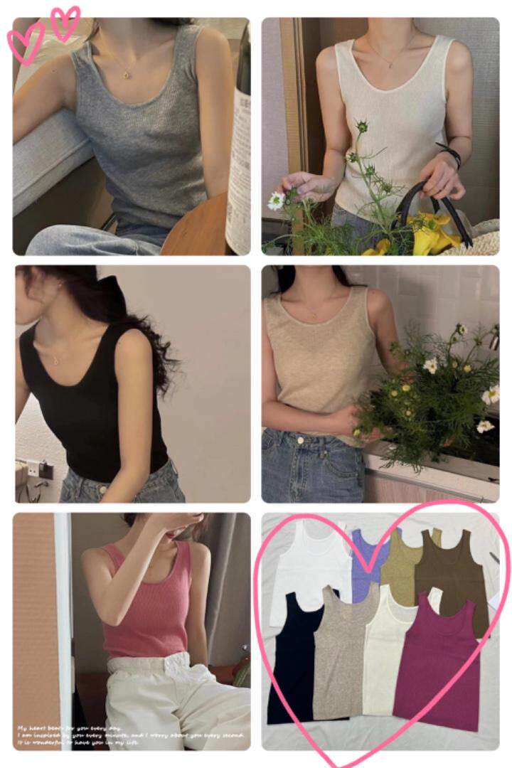 时尚单品针织背心，女装背心吊带，DAP