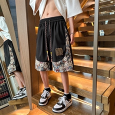 抖音品质夏季新款短裤拼接小熊速干短裤DY65-P35尺码M-3XL，男装休闲裤，星座808A-1