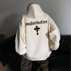 抖音品质秋季新款美式高街潮流印花连帽棉卫衣JK23418特批35-控58图片