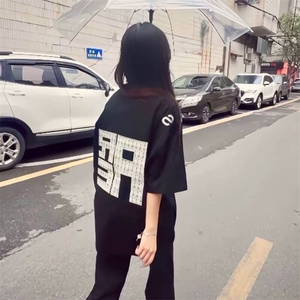 万针全刺绣工艺抖音得物高品质260克重磅纯棉双纱美式高街短袖T恤