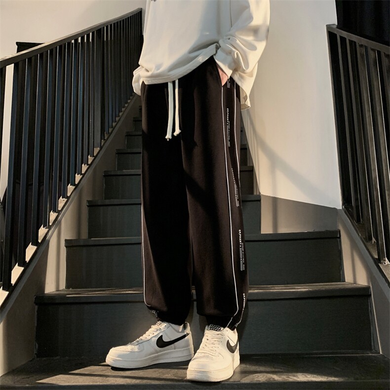 秋季新款男束脚休闲裤男休闲百搭港风卫裤K3206-P40加绒P50控78,男装休闲裤,星座717