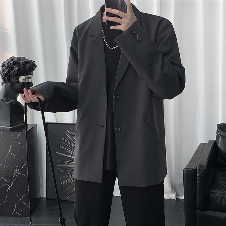 港风免烫正装西服外套高级感帅气韩版帅气休闲小西装男XZ01/P55,男装西服套装,电商D202-1