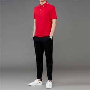 夏季中年男士运动套装短袖短裤T恤两件套运动服休闲时尚夏装套装图片