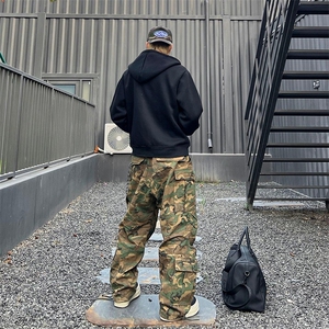 重磅高品质硬挺boxy26春装美式高街结构撞色拼接连帽卫衣开衫外套图片