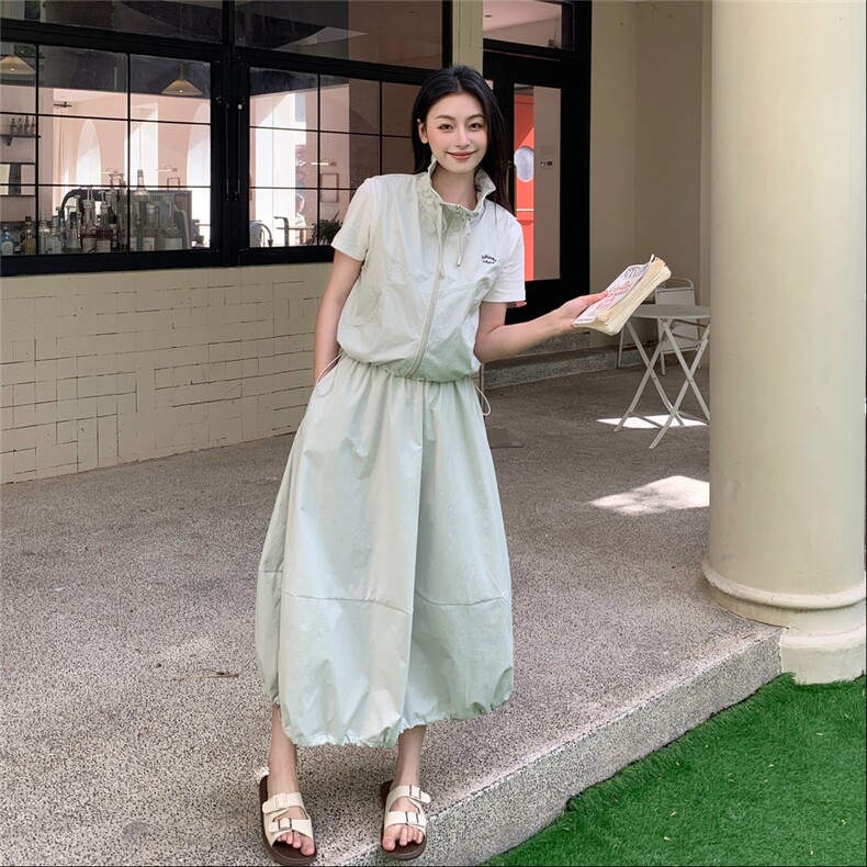 休闲工装马甲半身裙套装女2025夏季流行爆款气质显瘦高级感两件套,女装套装/套裙,2C218