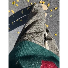 美式复古扎染撞色灯芯绒裤子男秋冬垂坠感加绒弯刀裤直筒休闲卫裤，男装休闲裤，四季星座505