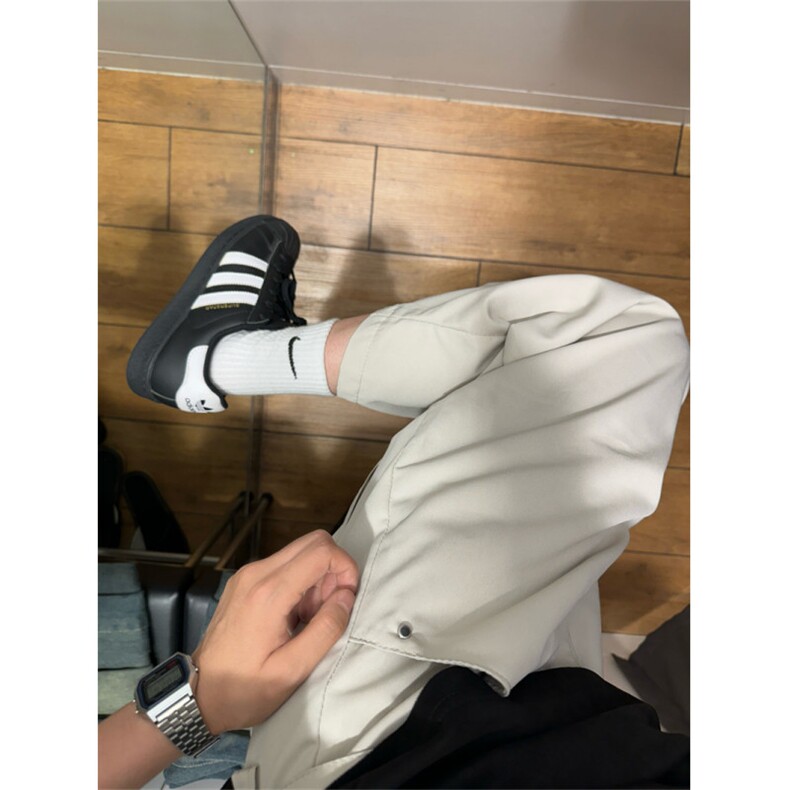 复古廓形打褶弯刀七分裤设计感伐木工装休闲过膝短裤男GK188-p43,男装牛仔裤,星座1008