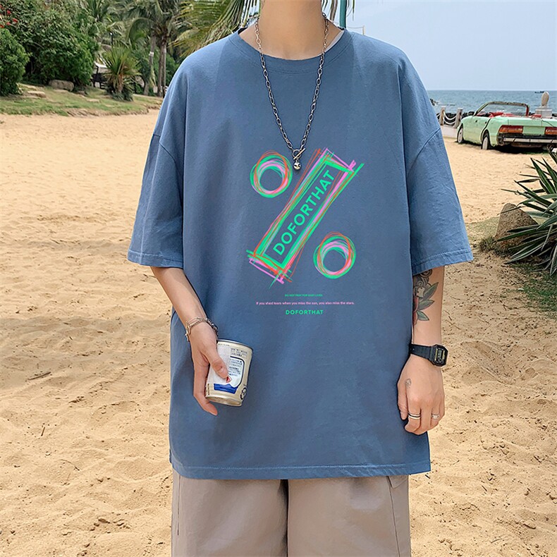 DX17171-P20纯棉短袖t恤男大码半袖打底衫宽松体恤衫港风,男装T恤,电商A040